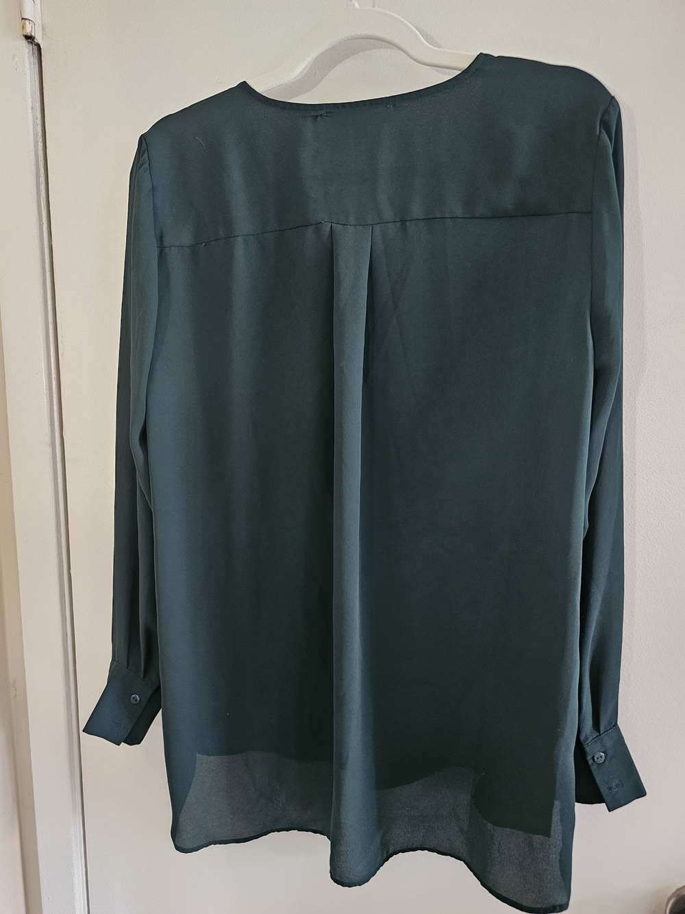 Rose & Olive Long-Sleeve Satin Blouse - Picture 5 of 5